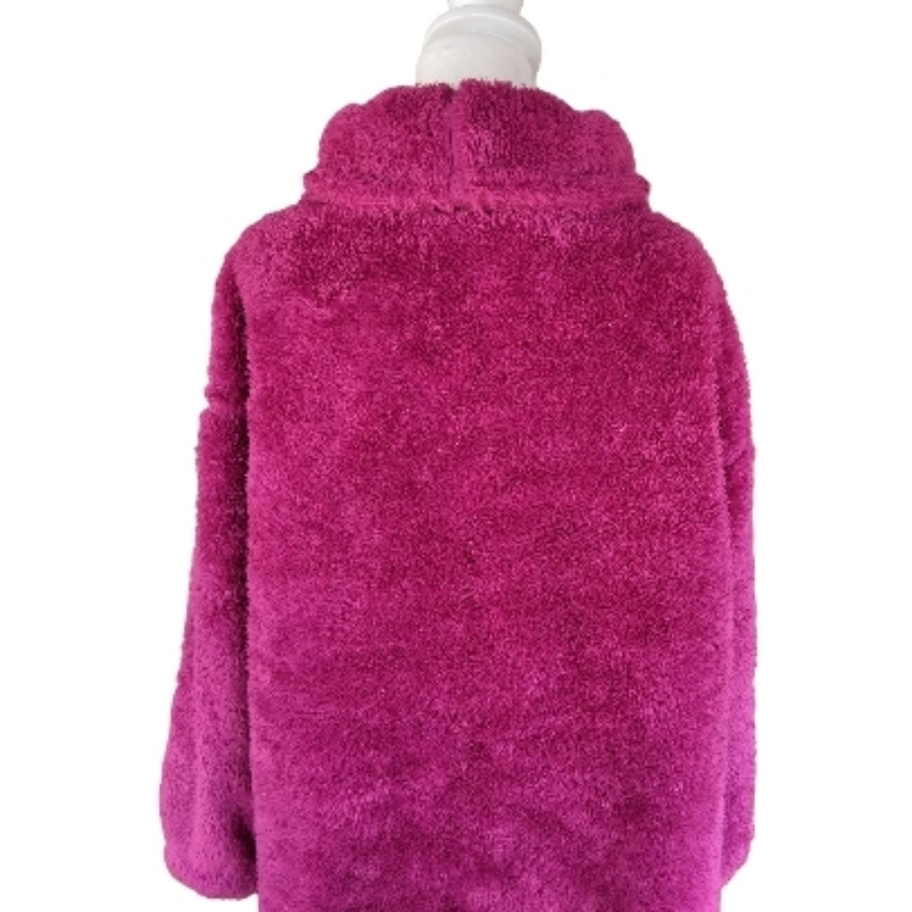 Sundance Sasha Burgundy Fleece Teddy Cowl Neck Pullover Sweater Size Small - Picture 6 of 9